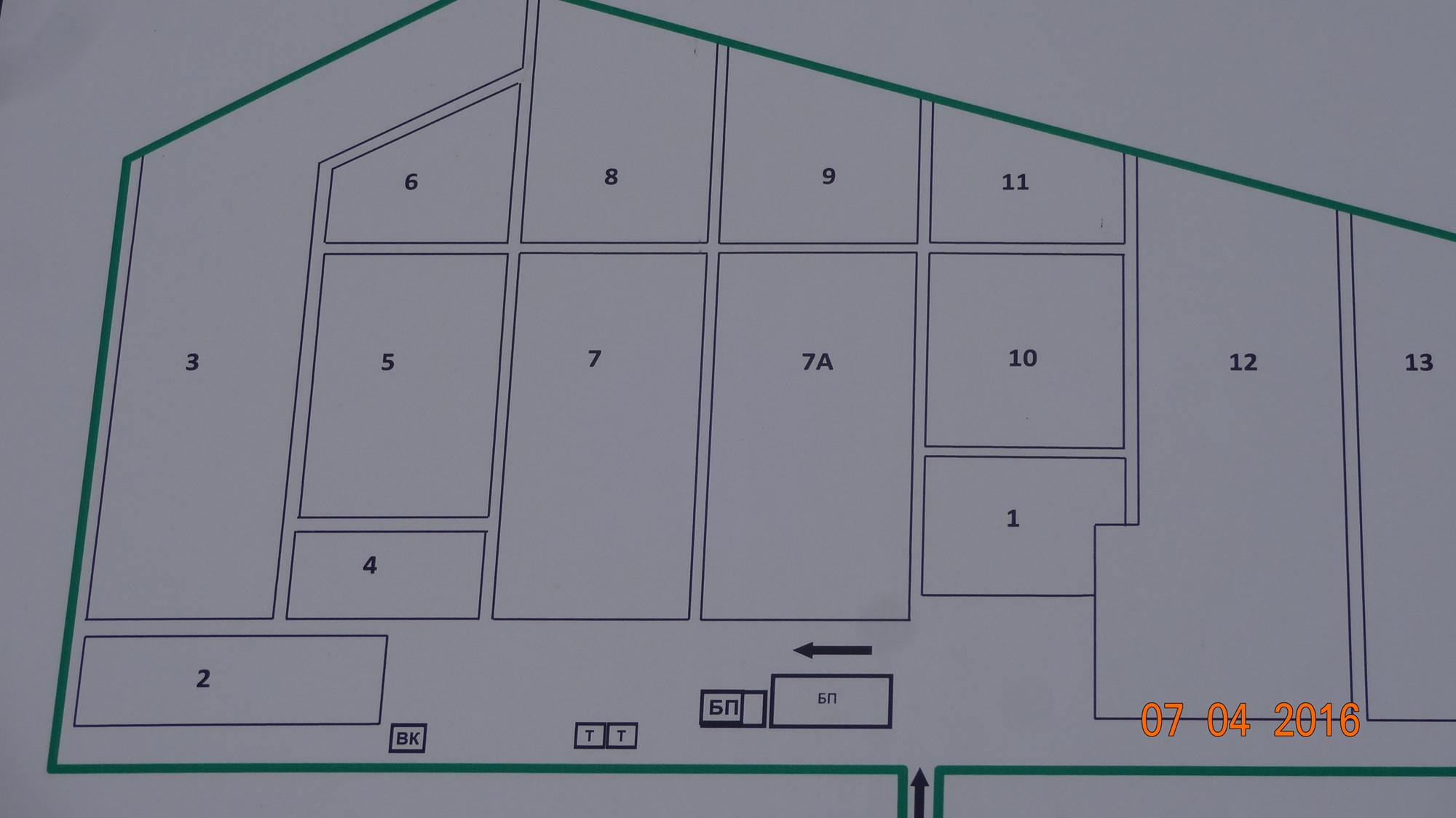 План Всебратского кладбища г. Кривой Рог