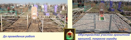 Облагораживание участка гранитной крошкой